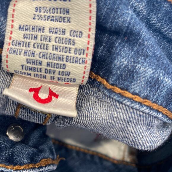True Religion Hi-Rise Bootcut Medium Wash Blue Jeans EUC Sz 28 Cotton - Picture 15 of 15
